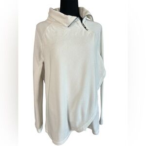 Calvin Klein Performance White Fleece Quarter Zip Pullover Sweatshirt Size XL